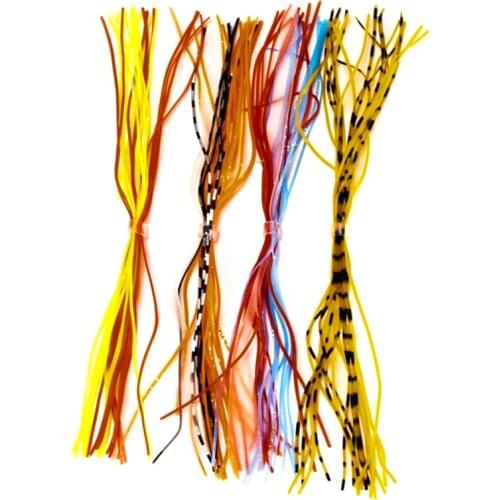 Mixed Color Silicone Skirts For Spinnerbait Buzzbait Rubber Jig Lures Squid Skirts Fly Tying Material