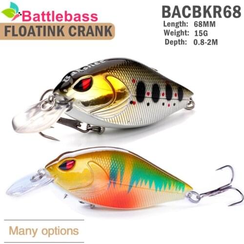 BATTLEBASS 9g/15g 2021 Hard Fishing Lure Rattling/Slient Crank Crankbait Japan Pike Fishing Wobblers Floating Artificial Bait