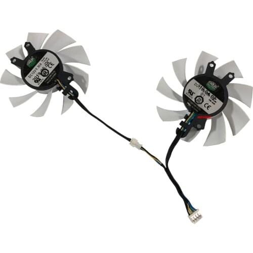 2Pcs/Set 80(75)MM FY08015M12LPA GPU VGA Cooler Fan For KFA2 GTX 1660 Ti White Mini GTX1650 EX Video Card Replace