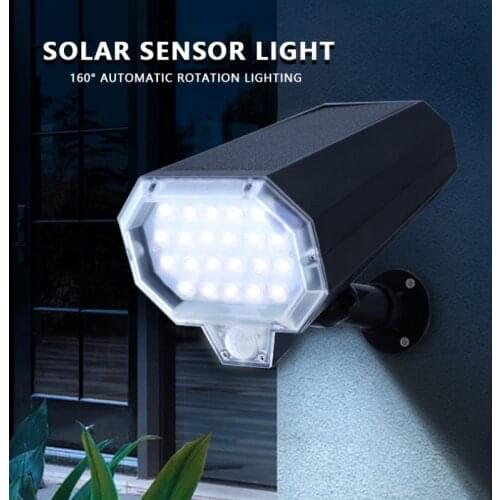 New Solar Lights Waterproof Adjustable Rotating Wall Lamp Outdoor Lighting Garden Corridor Yard Security Monitoring Sensor Lamp