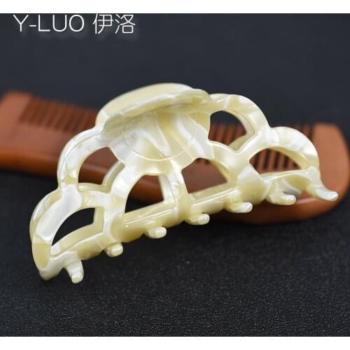 Women headwear acetate cute hair clips for girls vintage hair claw fashion hollow hair clamp korean hair accessories for women