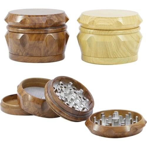 1Pcs Wooden Grinder Herb Tobacco 4 Layers Smoking Crusher Smoking Accessories For Men Cigarette Smoke Cigar Pipe Tool Amoladora