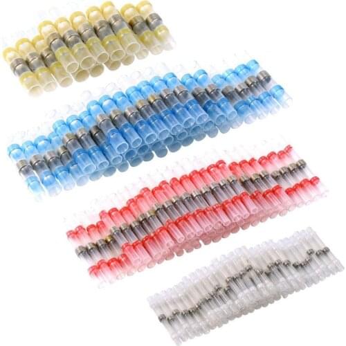 10/25/50PCS AWG 10-26 Waterproof Solder Seal Sleeve Splice Terminals Heat Shrink Electrical Wire Butt Connectors Marine