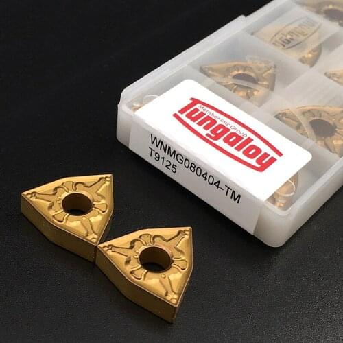 10pcs WNMG080404 TM T9125 External Turning Tool High Quality Carbide Inserts WNMG 080404 Hard Alloy CNC Lathe Tools For Steel