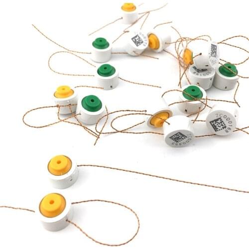 1000Pcs Snap Fastener Meter Seals Round Lead Seal with Wire for Water, Electricity, Gas Anti-Tamper Marker Tags