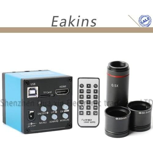 1080P 20MP HDMI USB Industrial Electronic Eyepiece Digital Video Camera 0.5X C-Mount Lens For Biological Stereo Microscope