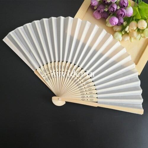 [Auviderin] 40pcs Personalized Wedding Fan White Customalized Names Folding Fan for Favors Gift