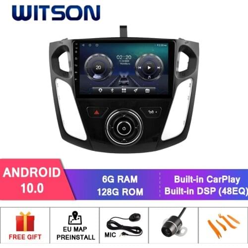 WITSON Android 10.0 6+128GB 9"Car media player For FORD FOCUS 2015-2017 auto stereo radio+Wireless Carplay+Wired Android Auto