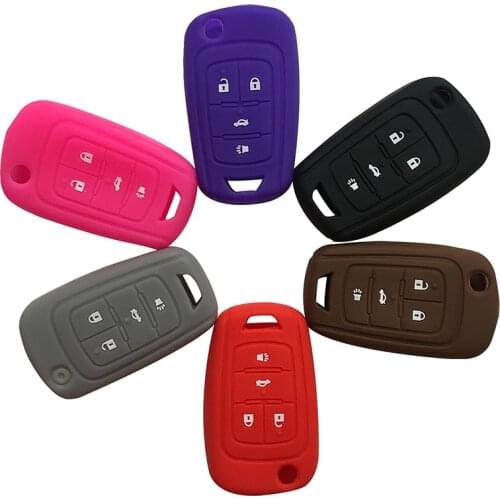 Silica Gel Case Car Key Cover for Chevrolet Cruze Malibu Sonic for GMC Terrain Key Set for Buick Allure Encore Regal Verano Fob