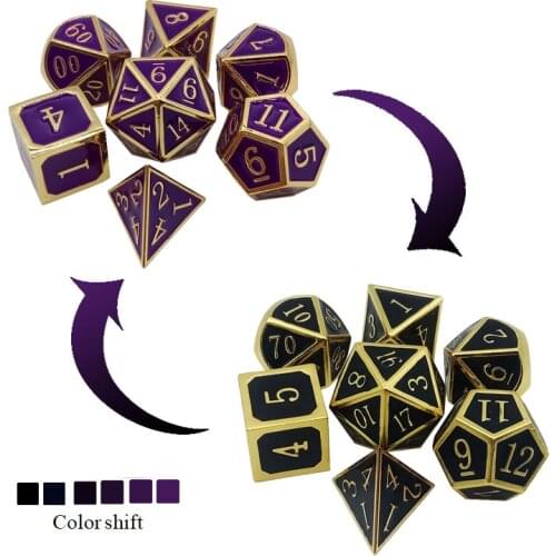 Zinc alloy temperature change metal dice DND role playing polyhedron game dice set board game entertainment dice