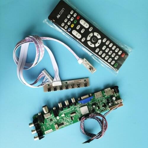 Kit For LP140WH2-TLQ2/LP140WH2-TLF1 DVB-T DVB-T2 Signal controller board digital 1366X768 40pin HDMI AV LED USB VGA TV remote