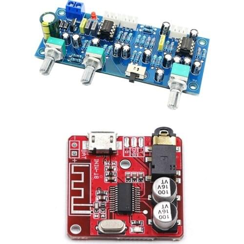 MP3 Bluetooth Decoder Board Lossless Car Speaker Audio Amplifier with 2.1 Channel Subwoofer Preamp Board