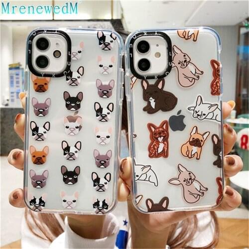 Cute Animal Dog Pattern Phone Cases For iPhone 11 12 Pro Max Mini XS X XR 7 8 Plus SE 20 Cartoon Soft Clear Silicone Back Cover