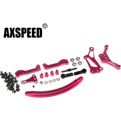 AXSPEED High-quality Sakura D4 RWD Aluminum Curve Slide Track Steering Set for 1/10 RC Cars PartsPink