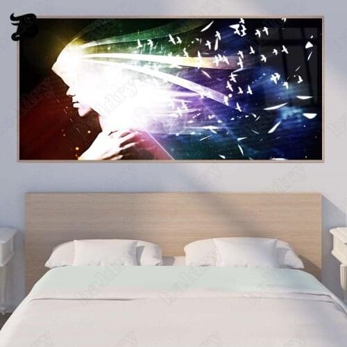 Canvas Painting Wall Art Figure Painting Abstract Modern Science Fiction Goddess Posters Prints for Living Room Home Wall Decor
