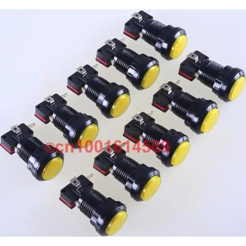 New Reyann 10pcs 30mm 5V LED illuminate Round Arcade LED Lamp Button For Arcade Bundle Classic Video Games & Coin Operated Games