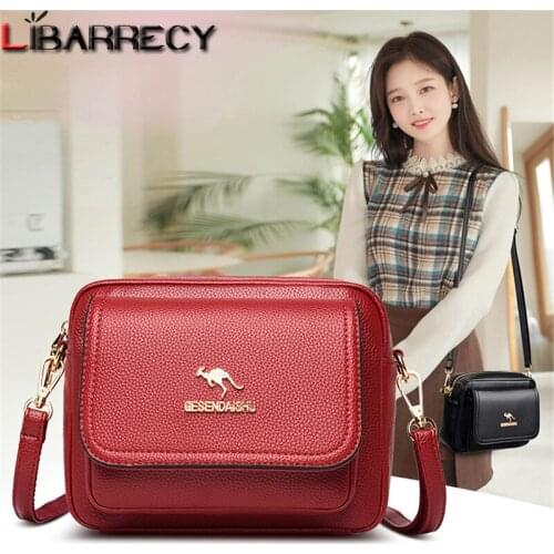 2021 New Luxury Fashion Crossbody Bag Pu Leather Solid Color Messenger Bags for Ladies Shoulder Mini Woman Bag Female Bags