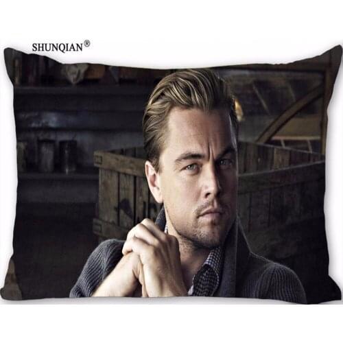 New Custom Leonardo DiCaprio Pillowcase Zippered Rectangle Pillow Cover Cases Size 45X35cm,40x60cm,45X75cm,50X75cm(Two sides)