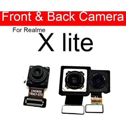 Front & Back Camera For OPPO Realme X Lite Small Facing & Rear Main Camera Connector Module Flex Cable Replacement Parts