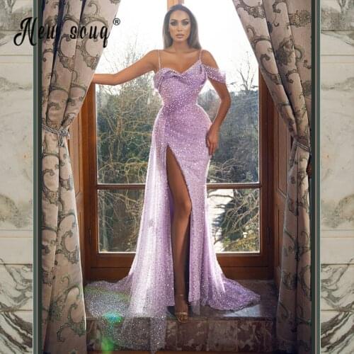 Luxury Purple Cocktail Dresses V Neck Sexy Slim Mermaid Beading Short Formal Gowns Vestido De Coctel Kaftans Dancer Dress