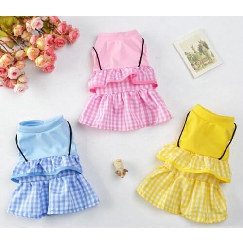 Pink Pet Dog Clothes Summer Dress Dog Vest Cat Dress Dog Dress Floral Pet Dress Clothing Puppy Chihuahua for small dogs