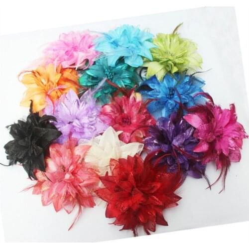 Cute Hair band claw Fashion big flower student dance headwear hat decor Luxury Brooch Women hair clip hairpin party lovely girl