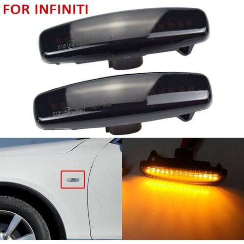 2pcs Led Dynamic Side Marker Turn Signal Light Indicator Blinker Lamp Signal Lamp For Infiniti G37, CV36, HV36, V36