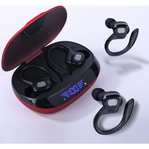 TWS Waterproof Earphones Wireless Headphones Blutooth Lug Type With Microphone Sport Noise Reduction Headphones for Smartphone