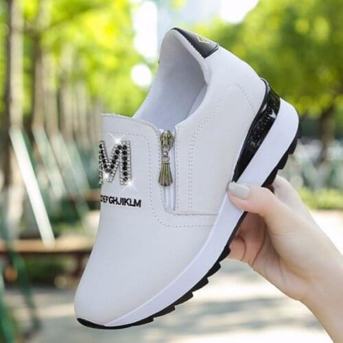 2020 new Fashion Breathable Sneakers Women Shoes Comfortable Casual Woman Platform Wedge Shoes hot sell women shoes Rubber