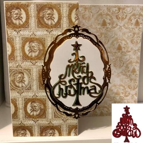 Star Merry Christmas Tree Dies Cutting Stencil Template for DIY Embossing Paper Photo Album Greeting Cards Cut Die New Arrival