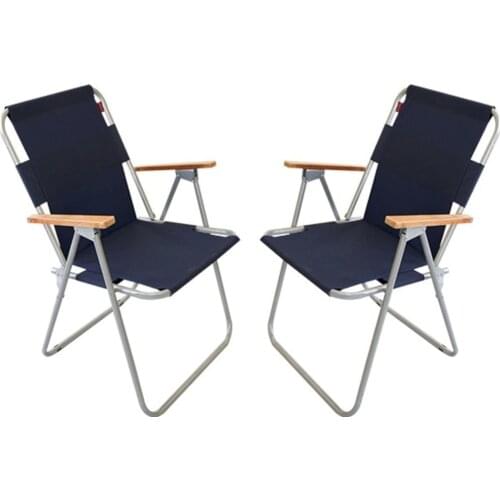 2 Pieces Folding Navy Blue Convenient Garden Chairs Furniture for home Table dining dining tables Folding table