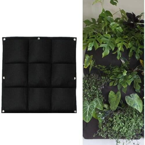 6/7/9 Pockets Hanging Plant Grow Bag Planter Flower Pots Waterproof Growing Bags Flowerpot Hanging Garden Planter Bags