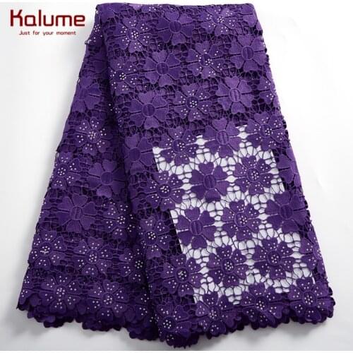 Kalume Cotton Guipure Lace Very Soft African Cord Lace Nigerian Swiss Garment Cloth Skin Healthy Top Quality 5 Yards/pc F2439