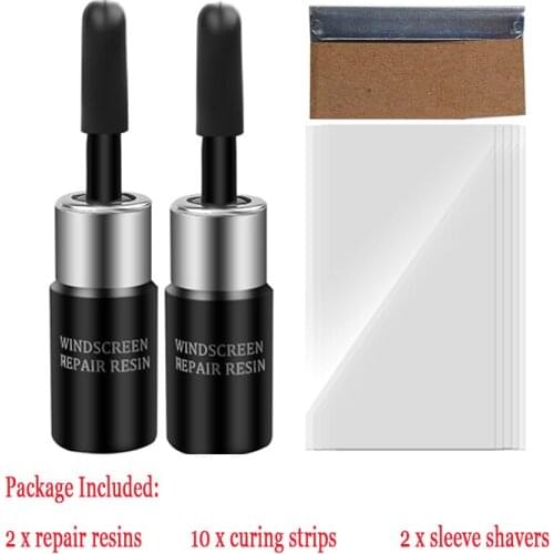 Car Windshield Repair tool Windscreen Glass Scratch Crack Restore Window Screen resin+blade+strips DIY Window Repair Tools