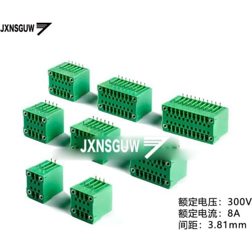 KF2EDGRHM-3.81-2*2/3/4/5/6-10P Double row bent pin socket with ear 3.81mm terminal block PCB CONNECTOR PLUG-IN TEMINAL BLOCK