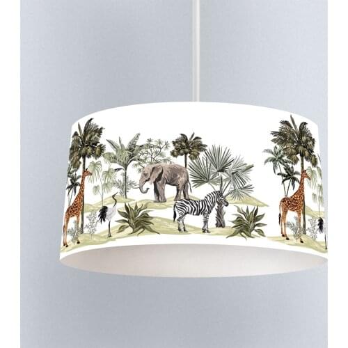 Lamp For Kids Bedrooms Light Chandelier for Living Room Childrens Room White Giraffe Elephant Tree Model 1391