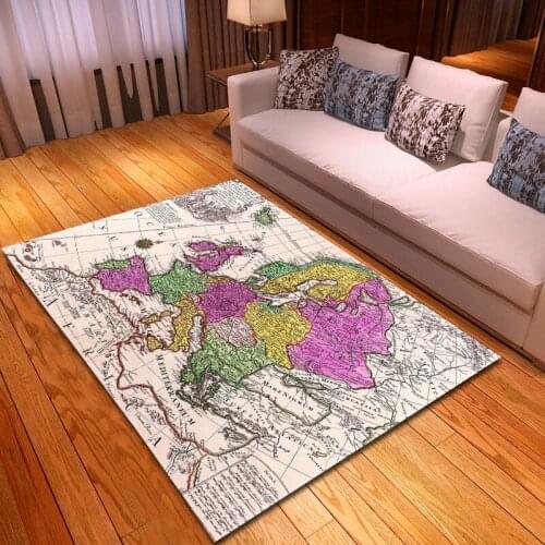 World Map Large Size Soft Carpet Kids Baby Play Crawl Mats Memory Foam Home Area Rugs Bedroom Carpets for Living Room Decor Rug