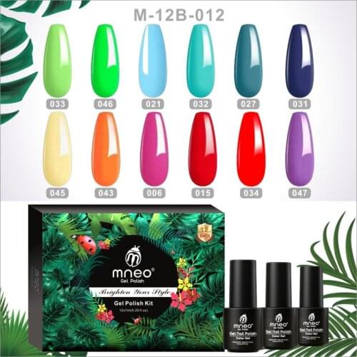 Gel Nail Polish Set 12 Colors UV Enamel Esmate Kit Bright Green Red Semi Permanent Manicure Varnish Professional Vernis Things