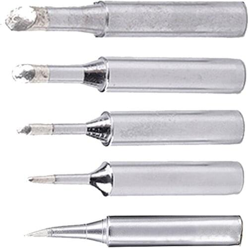 Red Copper 900M Soldering Iron Tips Lead-free 936 Sharp Knife Type Welding Heads Bit Hand Tools Welding Tool Accessories