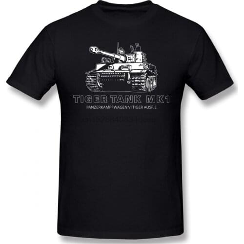 German Army WWII Achtung Panzer Tiger Tank MK1 Forces Men T-Shirt 2019 Men Fashion Summer T Shirt