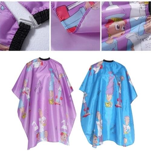 2021 New New Cartoon Salon Waterproof Hair Cut Haircut Barbers Cape Gown Cloth Convenient