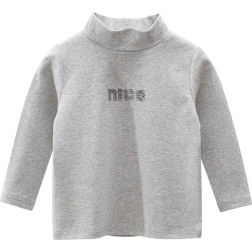 2-9T Toddler Kid Baby Boy Clothes Nice Letter Print T Shirt Long Sleeve Casual Plain tshirt Autumn basic Top Cotton Outfit