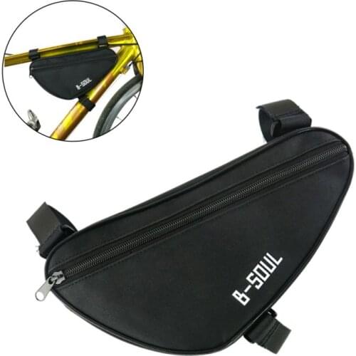 Bicycle Front Frame Triangle Bag New Mountain Bike Tube Pouch Bicycle Bag Saddle Triangle Bag Waterproof Fabric Beam Bag