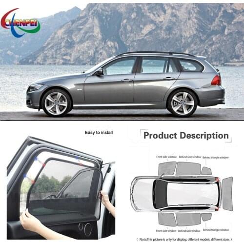 For BMW 3 Series Car Full Side Windows Magnetic Sun Shade UV Protection Ray Blocking Mesh Visor Car Decoration Accessories
