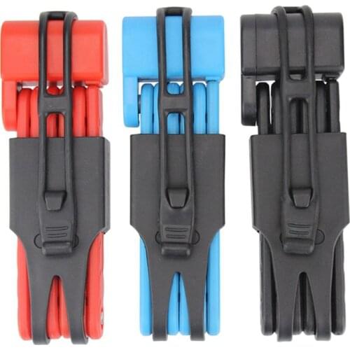 Folding Bicycle Lock MTB Road Bike Anti-theft Steel Lock Anti-hydraulic Shear Universal Cycling Lock Accessories