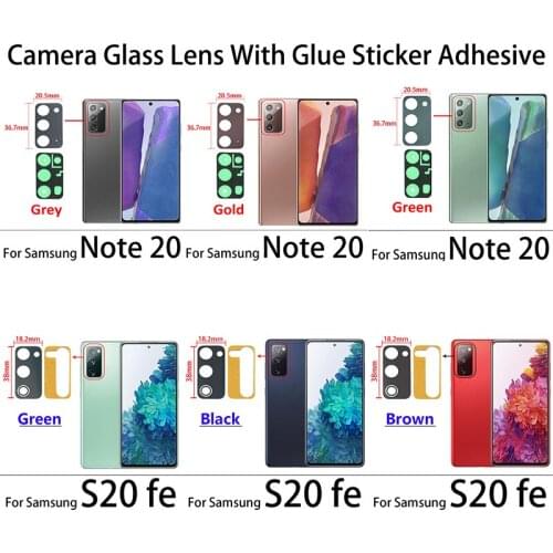 10Pcs Rear Glass Back Camera Lens Replacement For Samsung Note 10 Lite A30S A50S A31 A41 A51 A71 M21 A31 S20 Plus S20 Ultra