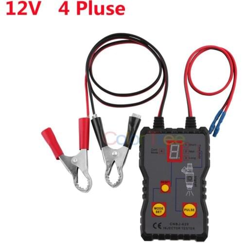 12V Fuel Injector Tester 4 Pluse Modes Fuel Injector Flush Cleaner Adapter Cleaning Tool Kit