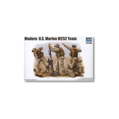 Trumpeter 1/35 scale soldier figure model 00423 Modern US Marine Corps M252 Mortar Launch Group