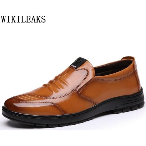 Loafers Men Formal Shoes Men Wedding Dress Slip on Oxford Shoes for Men Dress Shoes Real Leather Suit Casual Business Chaussure