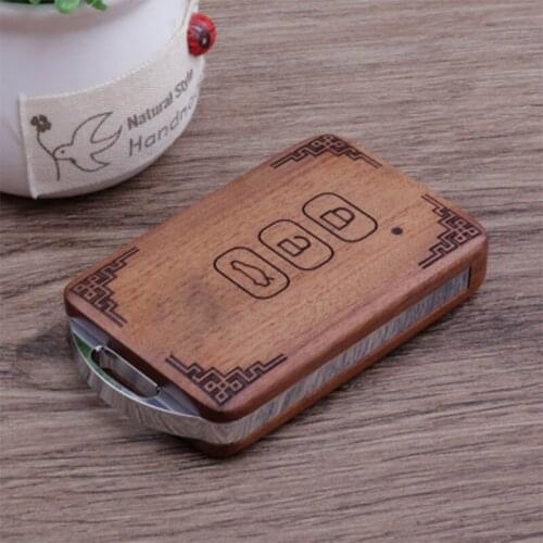 Smart key case Sandalwood modified Car Key Case For Toyota PRADO Remote Fob Protector (case only)